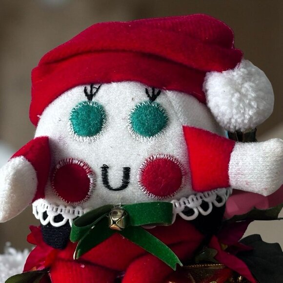 Musical Handcrafted Christmas Elf Doll Decoration Soft Sculpture - Picture 2 of 5